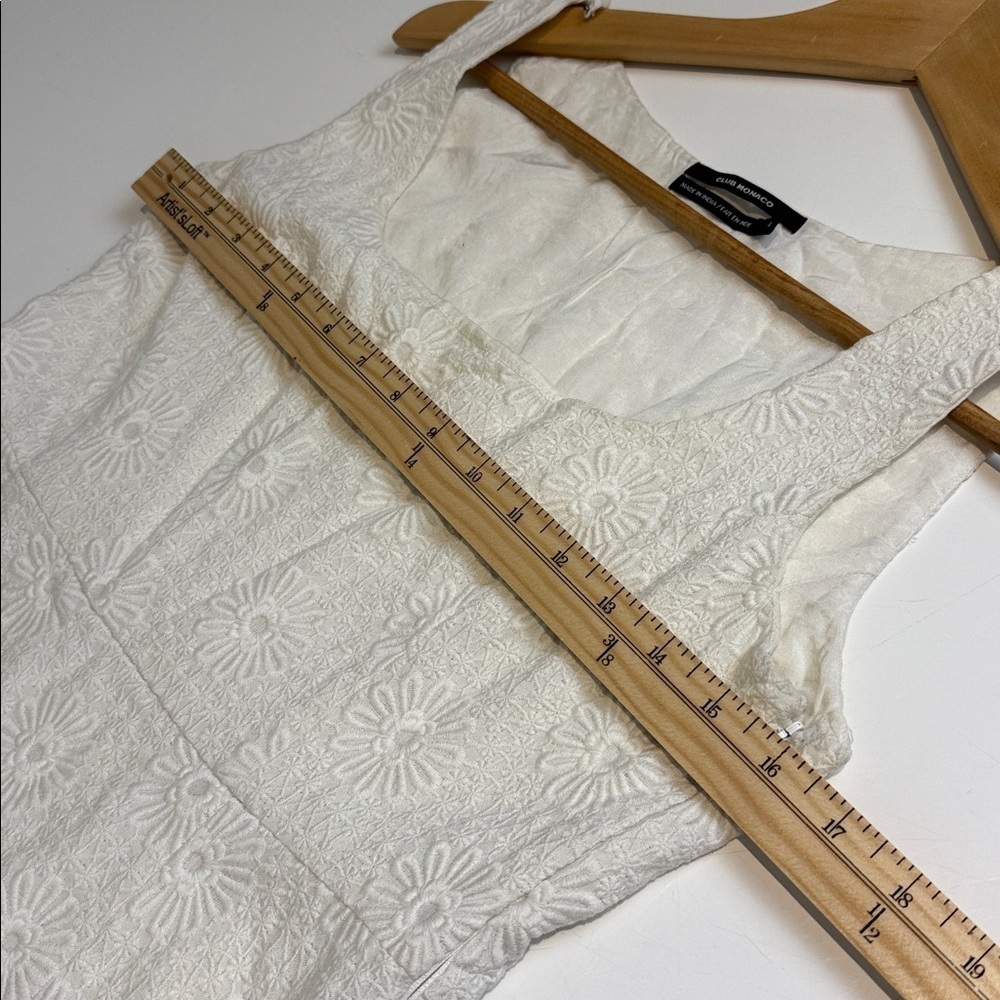 Club Monaco Ivory Floral Midi Dress Size 4 - Picture 5 of 7